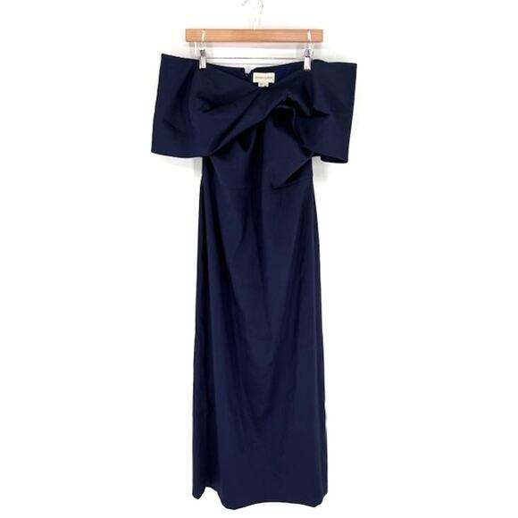 SACHIN + BABI Off-the-Shoulder Back Slit “Viveca Gown” in Blue Night Sky – Sz 14 - Picture 4 of 6